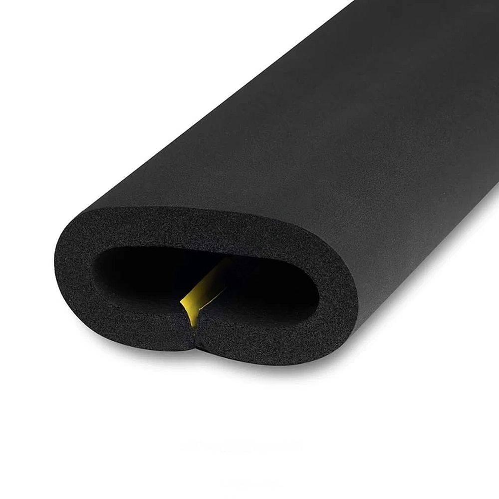 Трубка теплоизоляционная K-flex ST/SK 9x76 Дн76 самоклеящаяся, материал — вспененный каучук, толщина — 9 мм, длина — 2 м, цвет — черный