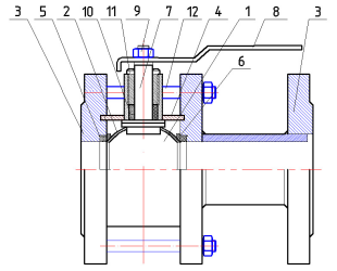 Материалы Кран шаровый ЛАЗ 11с41фт (11с41п) Ду80 Ру16 фланцевый полнопроходной