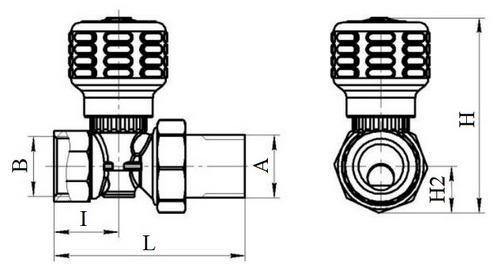Клапан термостатический Пензапромарматура КРРП 1/2″ Ду15 Ру16 прямой для радиаторов, ручное регулирование, внутренняя-наружная резьба, корпус - латунь