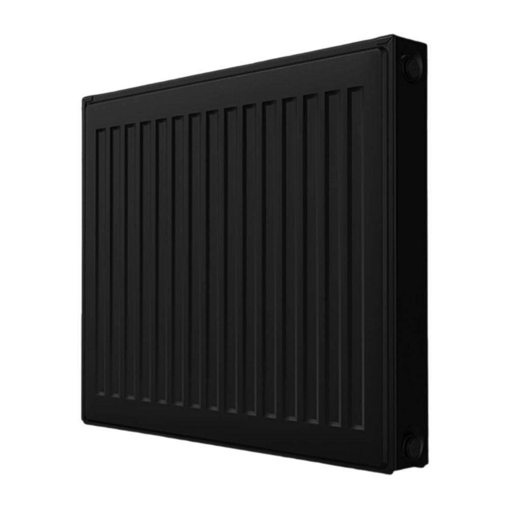 Радиатор панельный Royal Thermo COMPACT C11-400-2600 Noir Sable 2.589 кВт настенный, присоединение резьбовое - 1/2″, подключение - боковое, универсальное, стальной, цвет - черный
