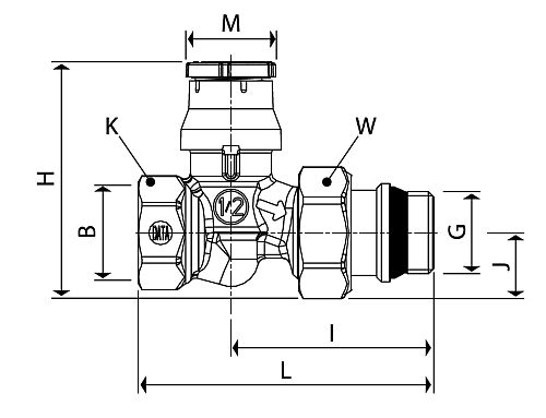 Клапан термостатический Giacomini R402PTG 3/8