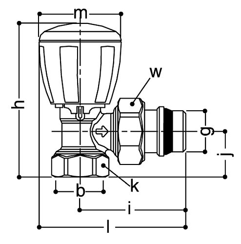 Клапан термостатический Giacomini R421TG 1