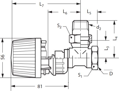Клапан термостатический Danfoss RTR-N 1/2