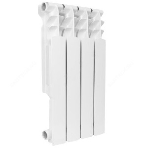 Радиатор алюминиевый секционный Benarmo AL 500/96 6 секций RAL 9016 (цвет: белый) боковое подключение, универсальное