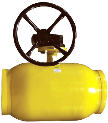 Кран шаровый Broen Ballomax КШГ 71.102 для газа сварной с ISO-фланцем с редуктором