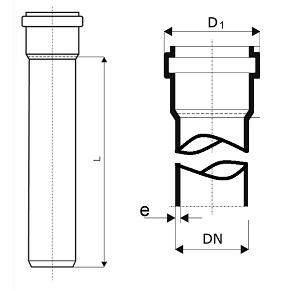 Трубы канализационные Дн110 (2.2 мм) Саратовпластика из полипропилена для внутреннего монтажа