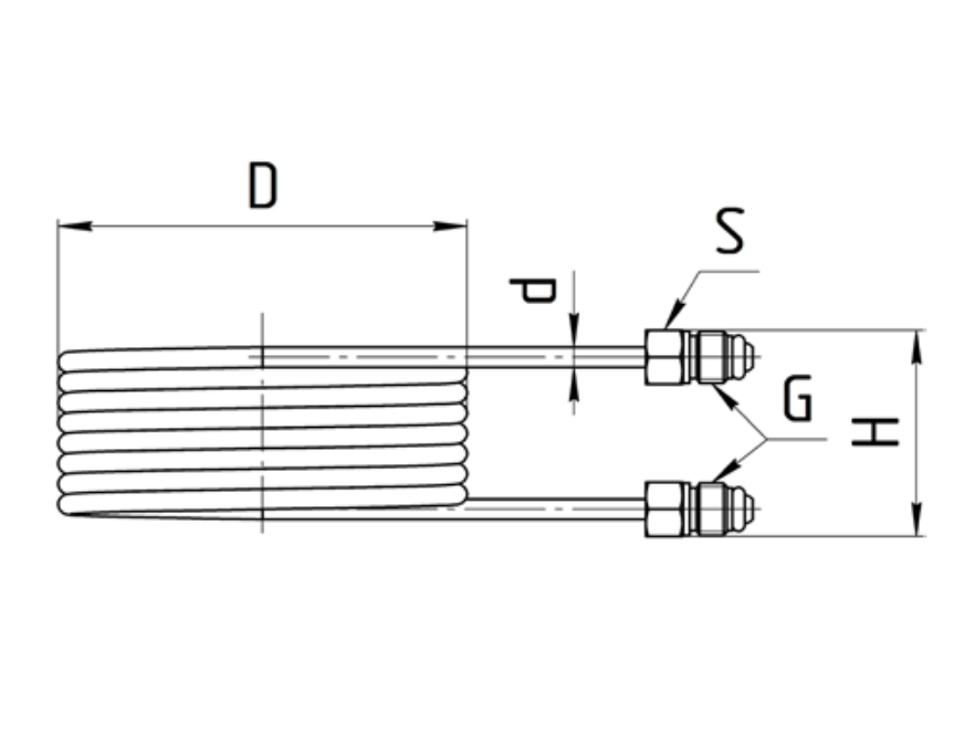 Трубки импульсные Aquasfera G 1/16″ Ру16 L=1500 для балансировочных клапанов, корпус – медь, адаптеры – латунь