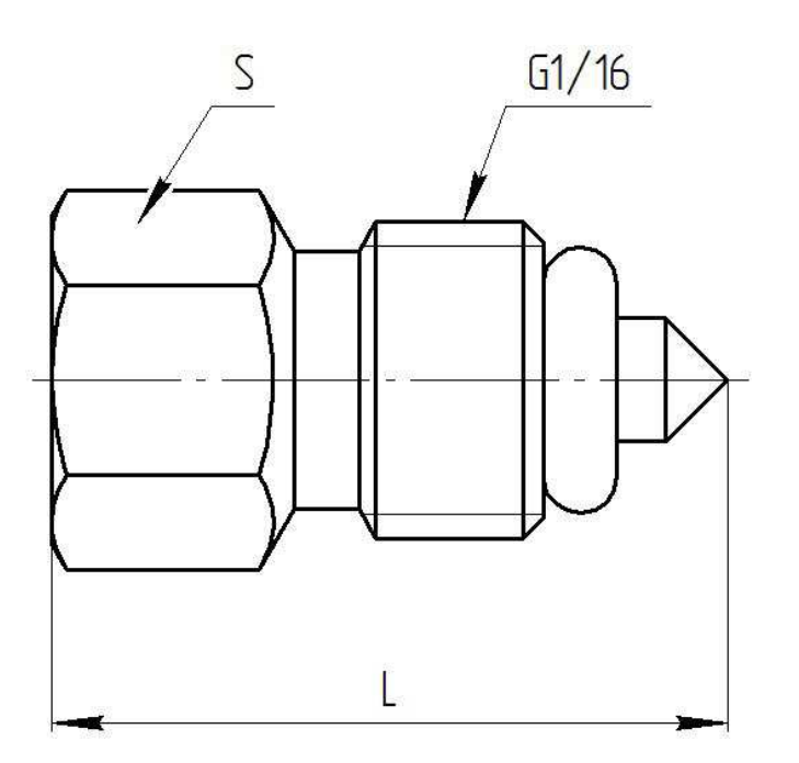 Заглушка импульсной трубки Aquasfera G 1/16″ Ру16 для балансировочных клапанов, корпус – латунь