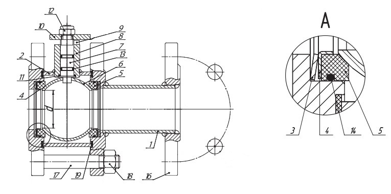 Кран шаровый LD КШ.Р.Ф.Э (11с67п) Ду32 Ру16 полнопроходной фланцевый, стальной, управление электропривод DN.ru-005 220В