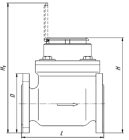 Счетчик холодной воды турбинный Декаст СТВХ-80 ДГ1 Ду80 Ру16 фланцевый, импульсный, до 50°С, L=225 мм
