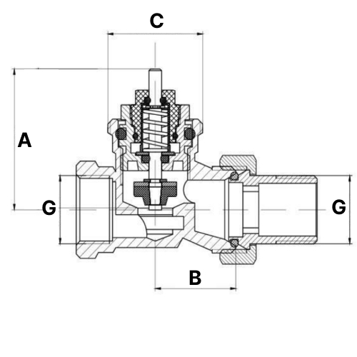 Клапан термостатический Remsan Ду20 Ру16 прямой