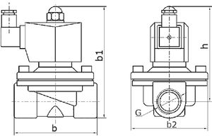 Клапан электромагнитный Росма СК-21 G1/2 Ду15 Ру7 стальной, нормально открытый, прямого действия, мембрана - NBR, с катушкой 220В