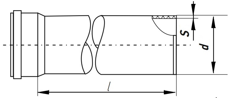 Труба наружная канализационная РР-B РосТурПласт Дн110х3.4 длина 0.5 м, с раструбом, безнапорная, оранжевая