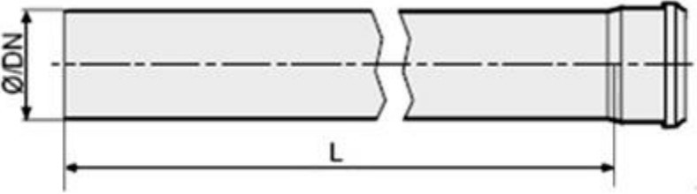 Труба РосТурПласт Пиарком Дн110х2,7 безнапорная с раструбом, длина=0,5 м,  корпус - полипропилен PP-B, для наружной канализации, оранжевая
