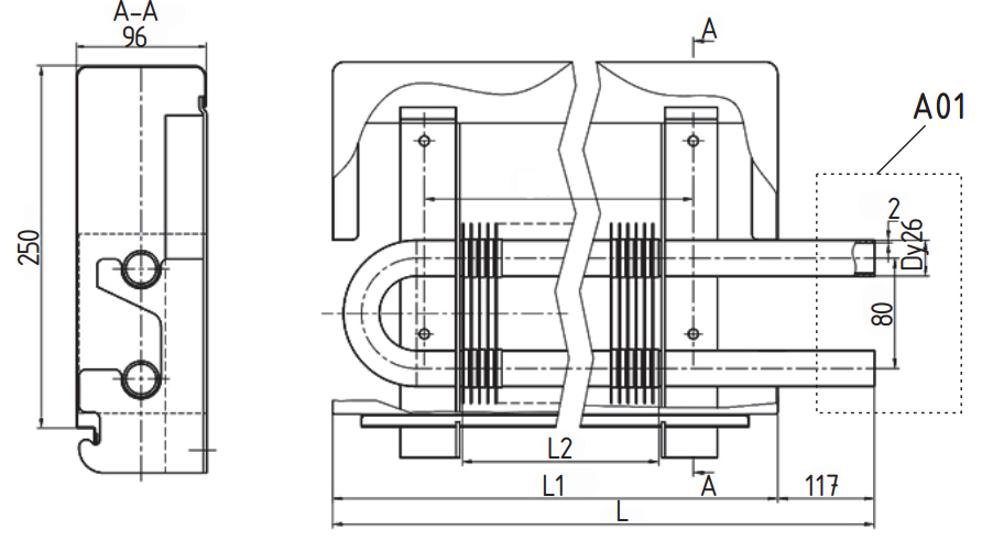 Конвектор настенный проходной Сантехпром Мини КСК 20 П (А01) 1.578 кВт, боковое подключение, наружная резьба 3/4″, стальной