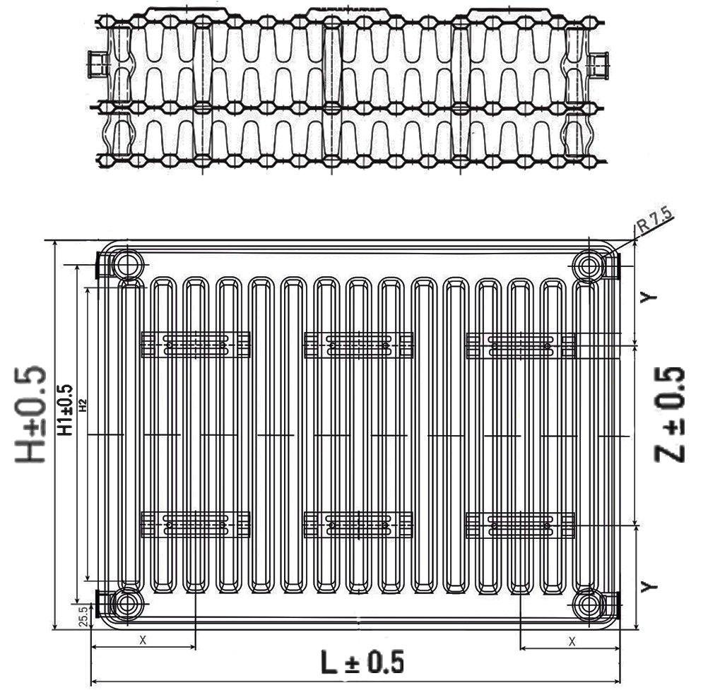 Радиатор стальной панельный STI Compact 33-500-1600