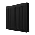Радиатор панельный Royal Thermo COMPACT C11-400-700 Noir Sable 0.697 кВт настенный, присоединение резьбовое - 1/2″, подключение - боковое, универсальное, стальной, цвет - черный