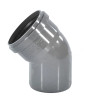 Отвод НПВХ Агригазполимер Дн50 угол 87 градусов раструбный для внутренней канализации, безнапорный, серый