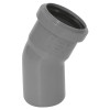 Отвод канализационный TEBO Дн110 30° безнапорный, полипропиленовый, серый для внутреннего монтажа