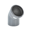 Отвод полипропиленовый VALFEX Стандарт Дн110 87 градусов для внутренней канализации серый