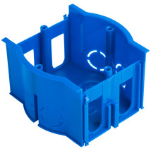 Коробка установочная EKF КМТ-010-4007 71х45 мм сборная проходная с саморезами, для твердых стен, корпус – полипропилен, IP20, цвет – синий